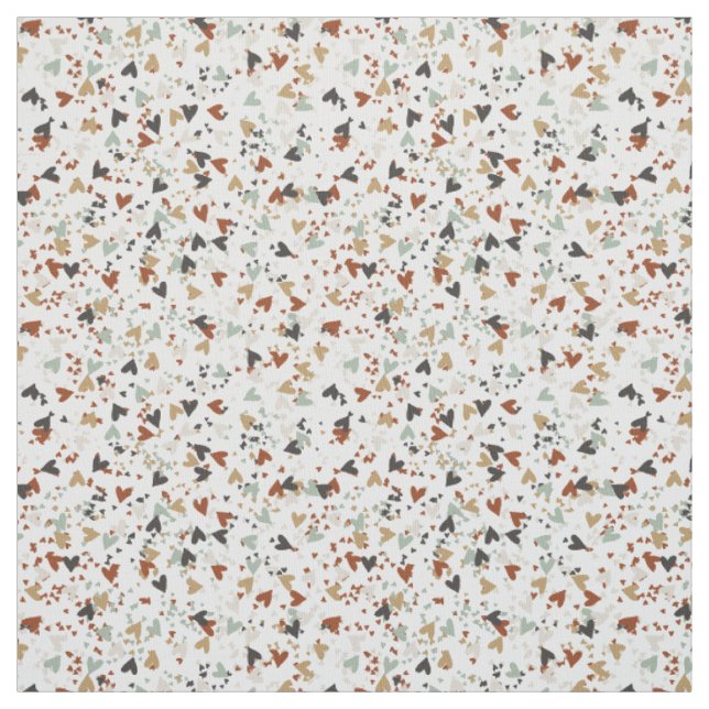 Herzlich Willkommen in Burnt Sienna Mint & Gold Stoff (Muster)