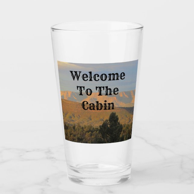 Herzlich willkommen in Cabin Arizona Landschaftsge Glas (Vorderseite)