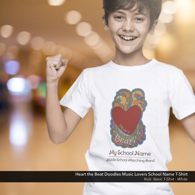 Herzlich Willkommen in der Beat Doodle Music Lover T-Shirt (Heart the Beat Doodles Music Lovers School Name T-Shirt)