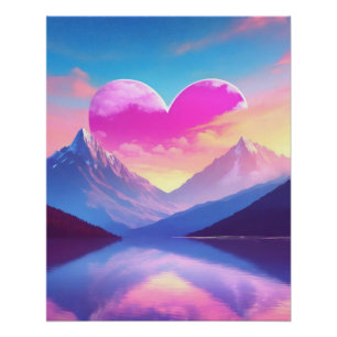 Herzlich willkommen in der Berglandschaft Poster