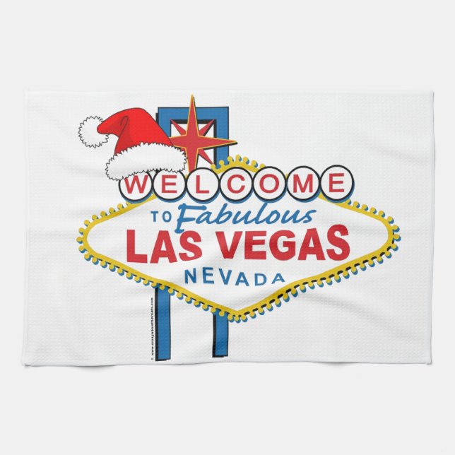 Herzlich willkommen in Fabulous Las Vegas Weihnach Handtuch (Horizontal)