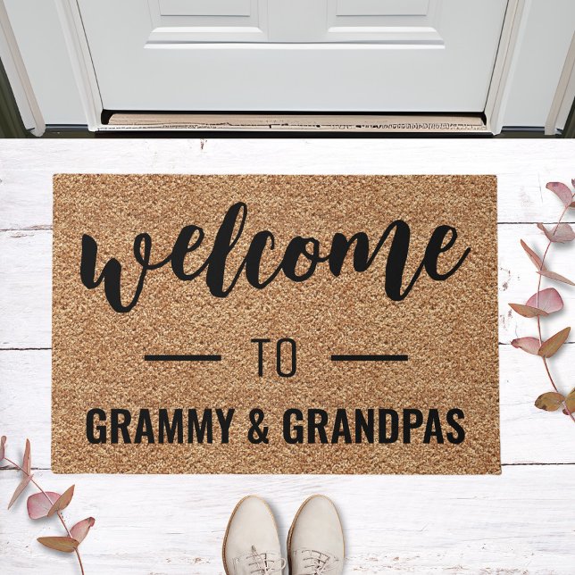 Herzlich Willkommen in Grammy & Grandpas Personali Fußmatte (Von Creator hochgeladen)