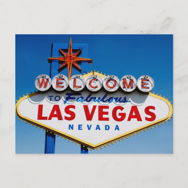 Herzlich willkommen in Las Vegas Postkarte (Vorderseite)
