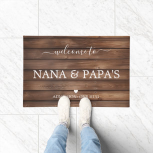 Herzlich willkommen in Nana & Papa's House Doormat Fußmatte