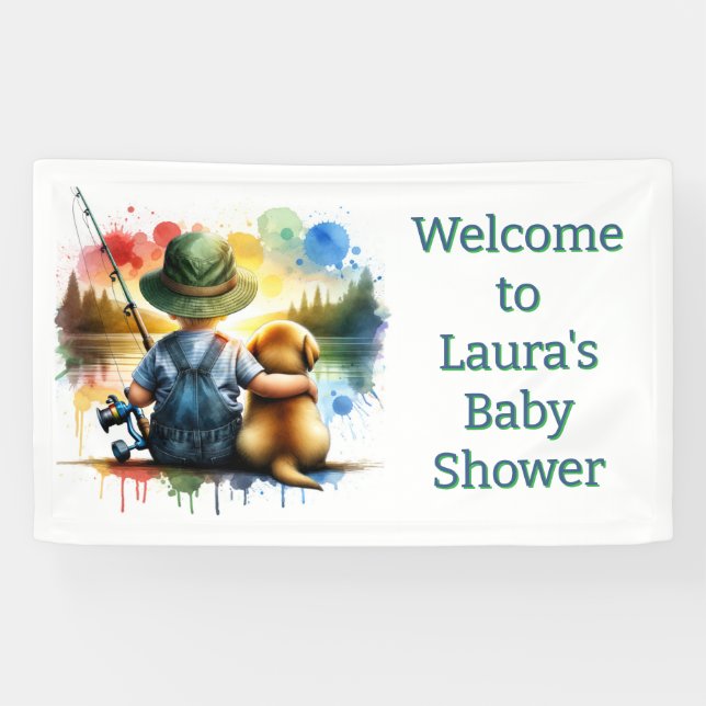 Herzlich Willkommen in unserem Baby Dusche Persona Banner (Horizontal)