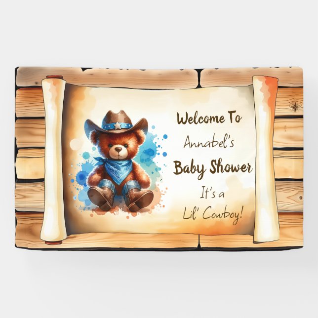 Herzlich willkommen in unserem Baby Dusche Persona Banner (Horizontal)