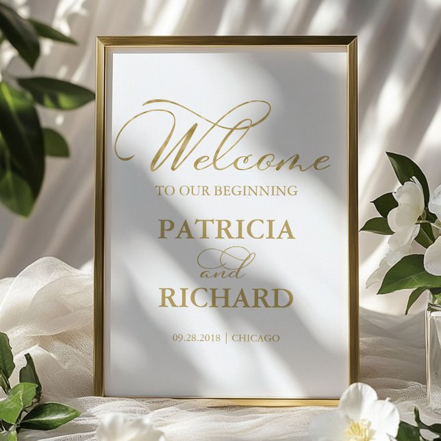 Herzlich willkommen in unserem eleganten Gold Foil Poster (Von Creator hochgeladen)