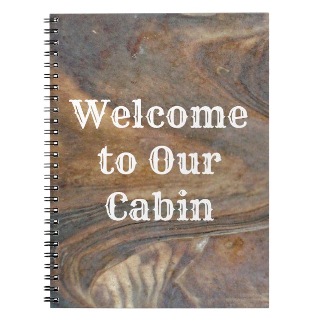 Herzlich willkommen in unserem Foto Cabin Brown Wo Notizblock (Vorderseite)