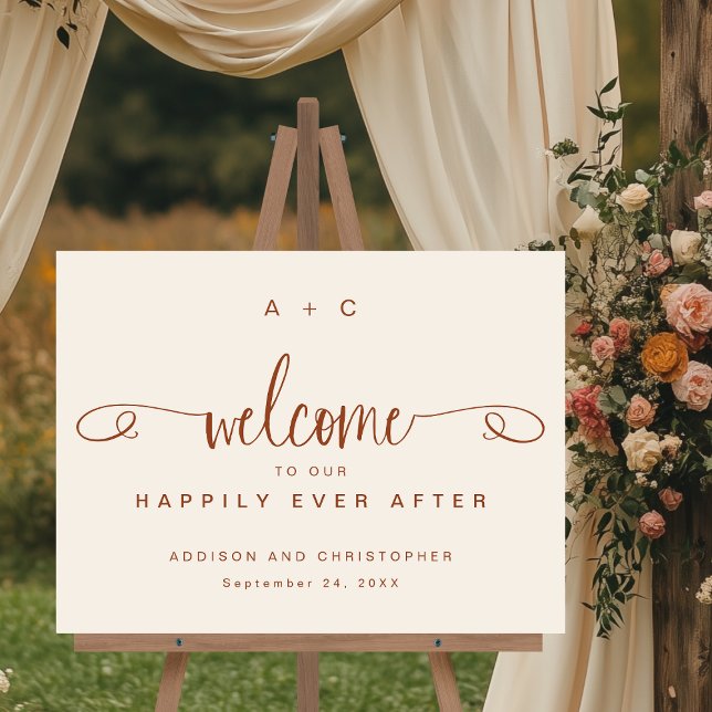 Herzlich willkommen in unserem glücklichen aller Z Acrylschild (Shown on an 18" x 24" acrylic sign)