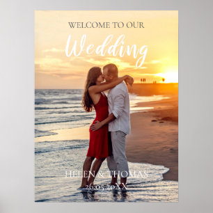 Herzlich Willkommen in unserem Hochzeitsschild-Pos Poster