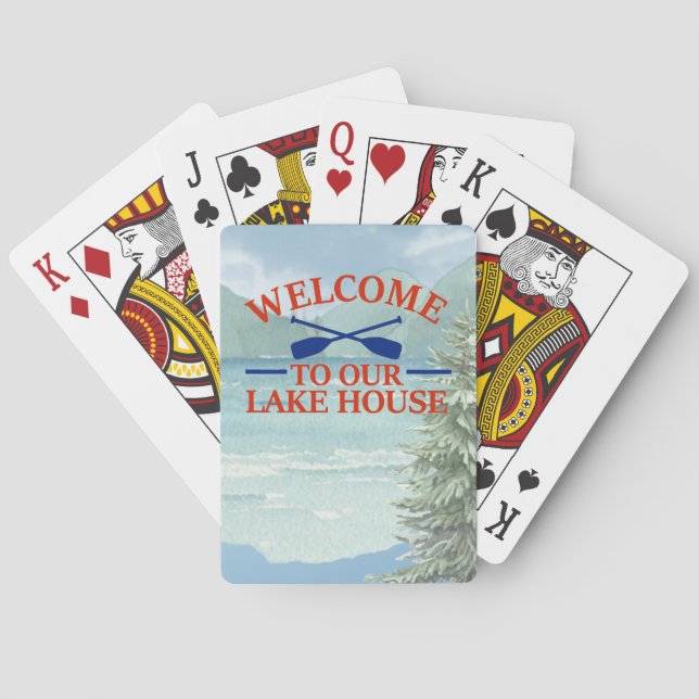 Herzlich willkommen in unserem Lake House Spielkar Spielkarten (Rückseite)