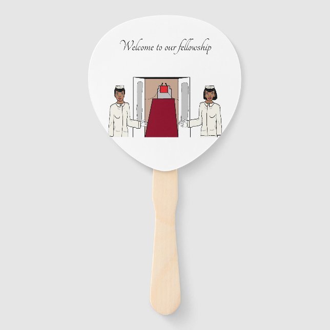 Herzlich Willkommen in unserer Gemeinschaft Fächer (Vorderseite)