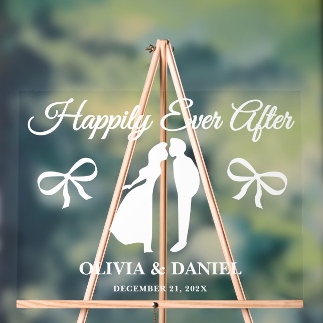 Herzlich Willkommen nach der bestellbaren Hochzeit Acrylschild (Neutral)