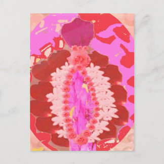 Herzlich willkommen, warme Vegina-Blüte Postkarte