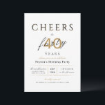Herzlich willkommen zu 40 Jahren elegantem, modern Einladung<br><div class="desc">Moderne und elegante Feier zu 40 Jahren Geburtstagsfeier mit stilvollem Drehbuch und Typografie mit edlen Party-Details in edlem Gold,  Schwarz und Weiß,  schlicht und elegant,  Ideal für das 40. Party oder jedes andere Zeitalter.</div>