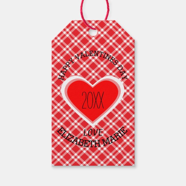Herzlich willkommen zum Valentinstag Geschenkanhänger (Vorderseite)