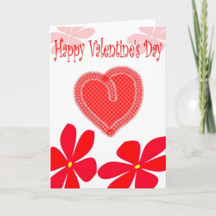 Herzlich willkommen zum Valentinstag und Blume Kar Feiertagskarte