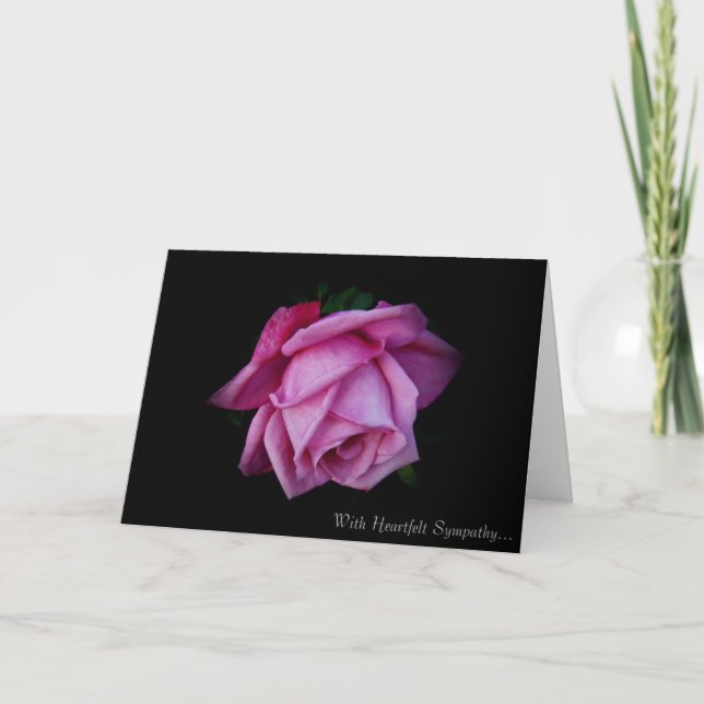 Herzliche Beileid-Rose-Karte nach Stan Karte (Vorderseite)