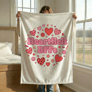 Herzliche beste Freundinnen Freundschaft Kuschelde Fleecedecke