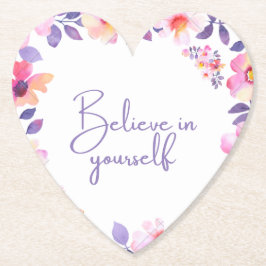 "Herzliche Blüten: Designküste für Blumenmuster Untersetzer