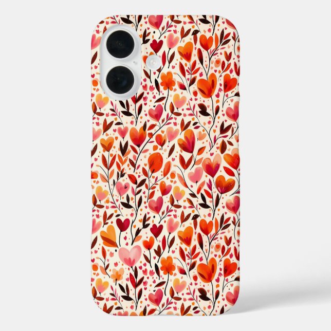 Herzliche Blüten iPhone 16 Hülle (Rückseite)