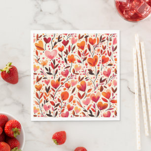 Herzliche Blüten Serviette