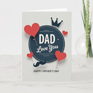 Herzliche Dad-Illustrationskarte Karte