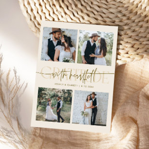 Herzliche Dankbarkeit Hochzeit Mehrfach Foto Creme Dankeskarte