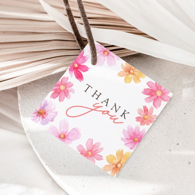 Herzliche Dankeschön an die lebendige Sommer-Blume Geschenkanhänger (Von Creator hochgeladen)