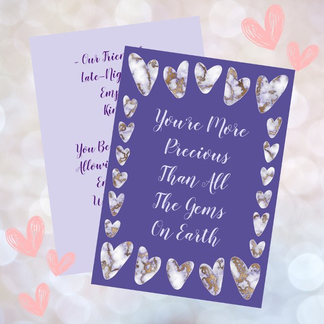 Herzliche Freundschaft oder Lila Karte (Hearts Friendship Or Lover Purple Card)