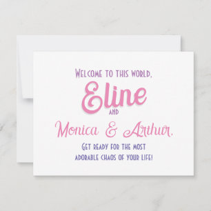 Herzliche Glückwünsche für Neugeborene Feiertagskarte