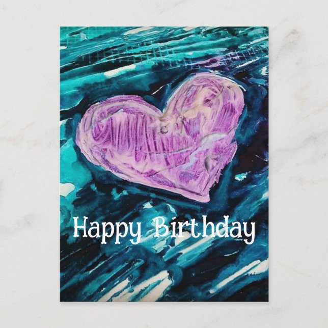 Herzliche Glückwünsche zum Geburtstag Postkarte (Vorderseite)