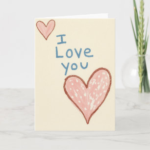 Herzliche Grußkarte 'Ich liebe dich' Karte