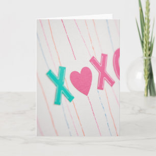 Herzliche handgefertigte Xoxo-Karte Karte