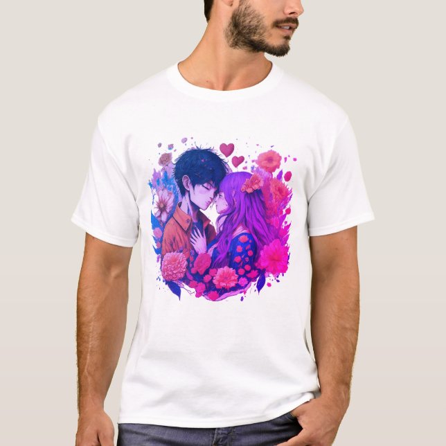 Herzliche Harmonie: Liebe Couple Special Moment De T-Shirt (Vorderseite)