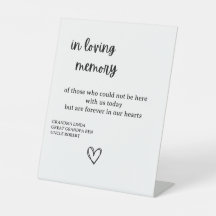 HERZLICHE Hochzeit in Love Memory Pedestal-Zeichen