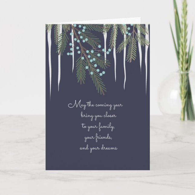 Herzliche Illustrierte Begrüßung Feiertagskarte (Vorderseite)