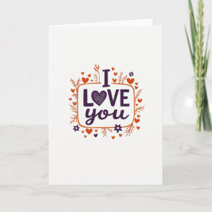 Herzliche Kunstkarte 'Ich liebe dich' Karte