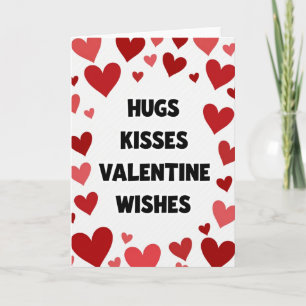 Herzliche Küsse Valentinstagskarte Karte