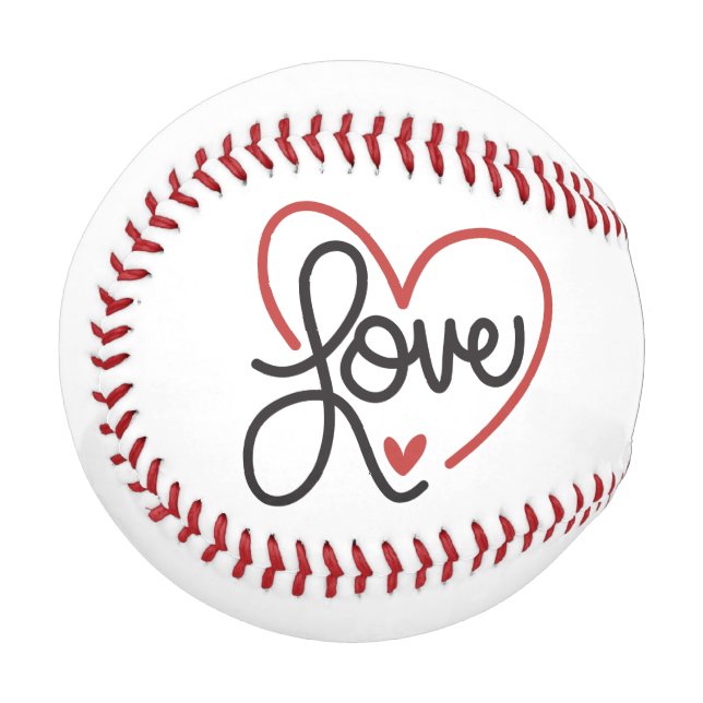 Herzliche LIEBE für Lover am Valentinstag Baseball (Vorderseite Links)
