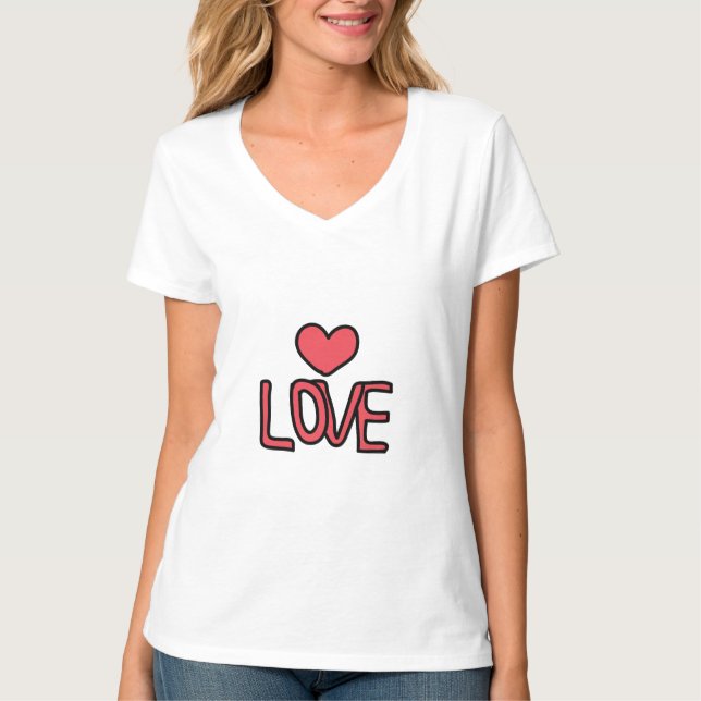 Herzliche Liebe T-Shirt (Vorderseite)