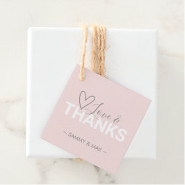 Herzliche Liebe und Dank für die Tags Geschenkanhänger