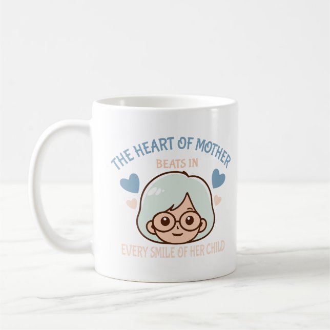 herzliche Mutterliebe - Muttertag Kaffeetasse (Links)