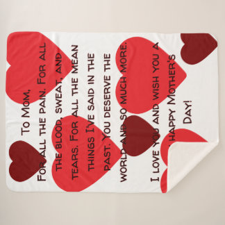 Herzliche Muttertagsblanket Sherpadecke