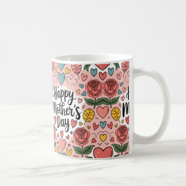 Herzliche Muttertagsgeschenke und Kunst Kaffeetasse (Rechts)