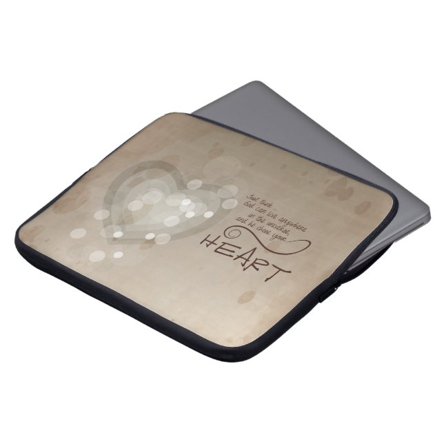 Herzliche religiöse Ermutigung, Grunge Laptopschutzhülle (Vorne Oben)