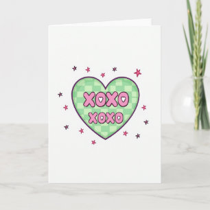Herzliche Retro-Xoxo-Liebeskarte Karte