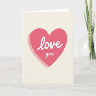 Herzliche Rosenkarte 'Love You' Karte