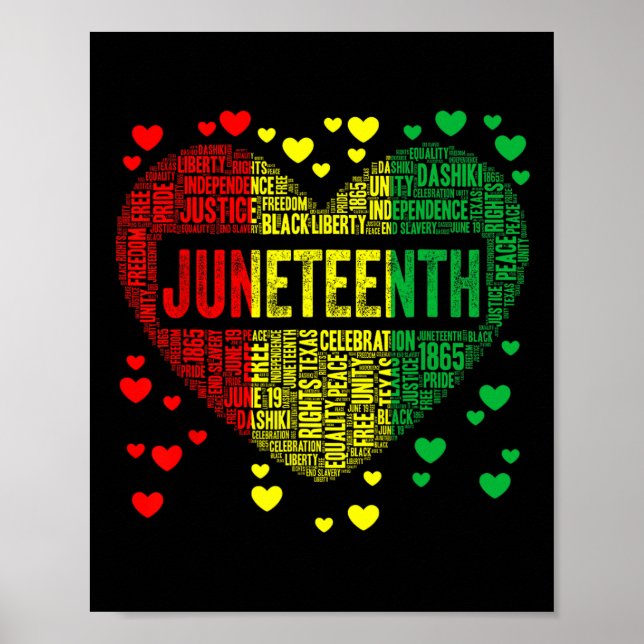 Herzliche schwarze Geschichte Afro American Africa Poster (Vorne)