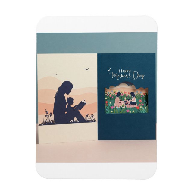 Herzliche Verbindung Mutter und Kind Magnet (Vertikal)